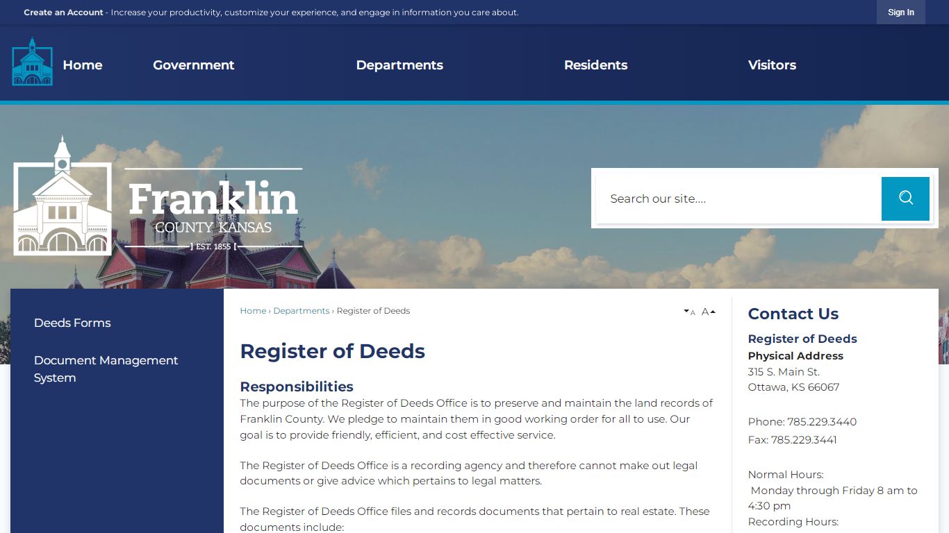 Register of Deeds | Franklin County, KS - Official Website